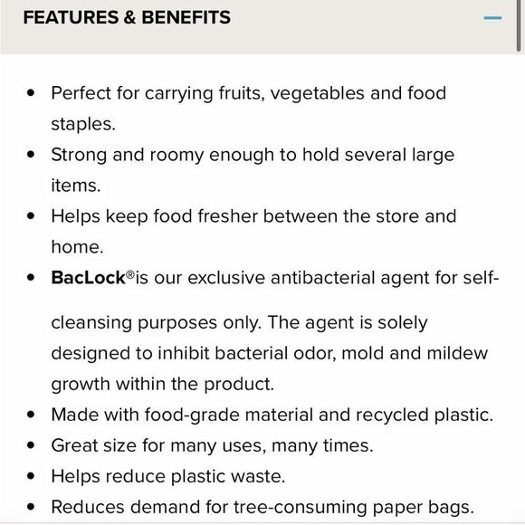 Norwex Reusable Grocery Bag with BacLock Set of 3 NWOT - Picture 9 of 10